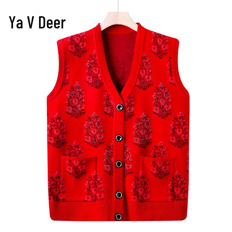 

Yalu Women s Knitted V-Neck Vest XL