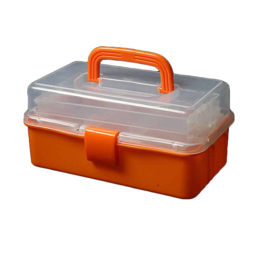 3 Layers Folding Tool Box With Handle Fishing Tackle Box Organizer Storage Box Cantilever Box Multifunctional Storage Box