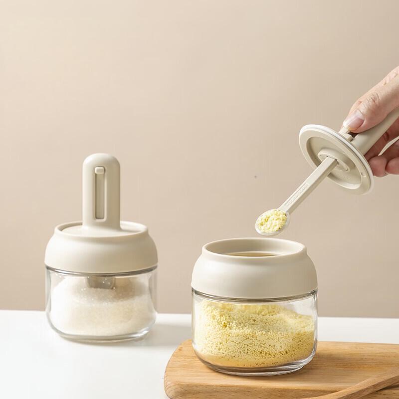 ZISIZ Japanese Spoon-Lid Seasoning Container Set