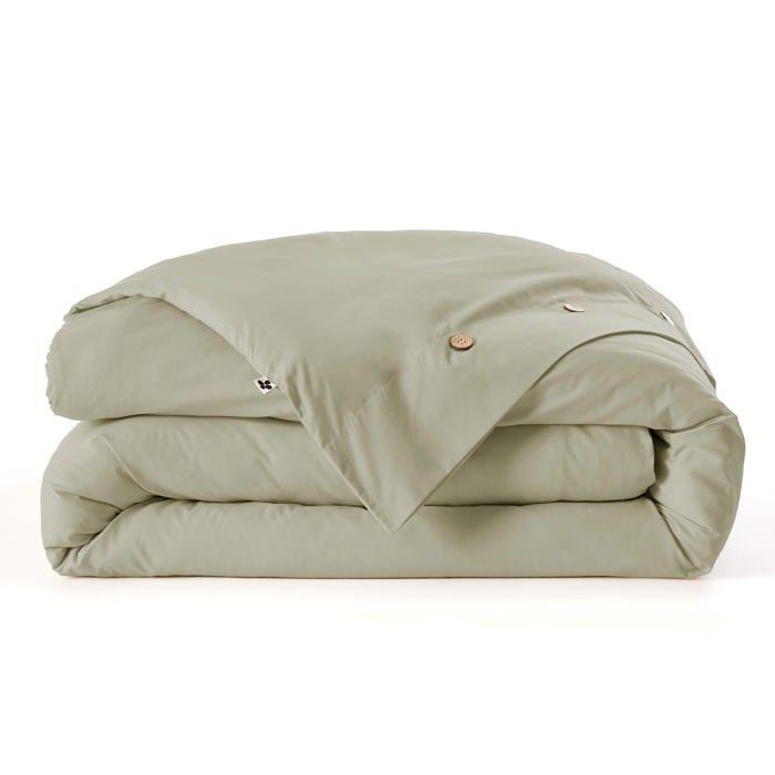 Housse de couette en percale 240 x 260 cm vert sauge Perrine