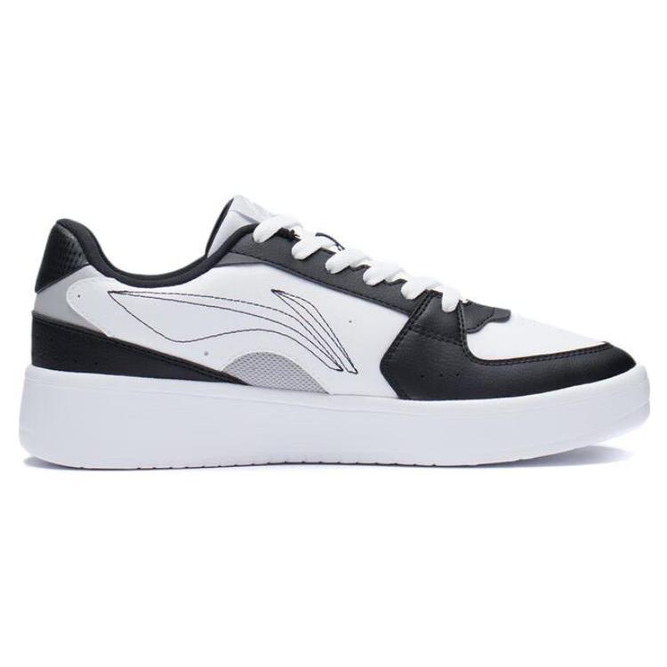 Li Ning Galaxy Sports Fashion Collection Comfortable Coverage Cushioning Low top Skateboard Shoes Men's White AGCS253-5