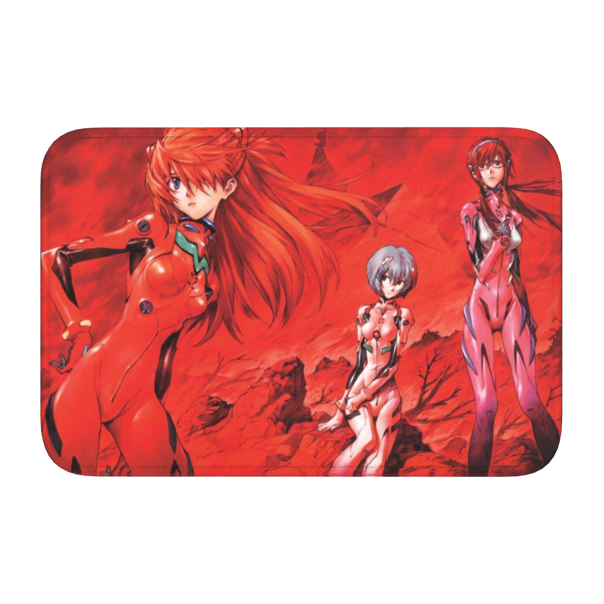 

Manga Evangeliones Front Floor Door Entrance Welcome Mat Indoor Kitchen Bathroom Doormat Toilet Carpet Rug Footpad 60cm x 90cm