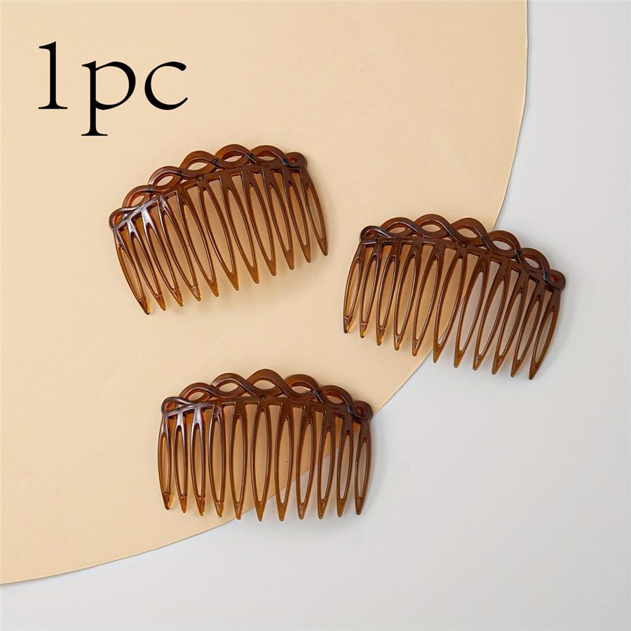 Zähne Kunststoff Haar Seitenkamm Vintage Twist Kamm Französischer Stil Haarspange Kamm Haarschmuck für Frauen