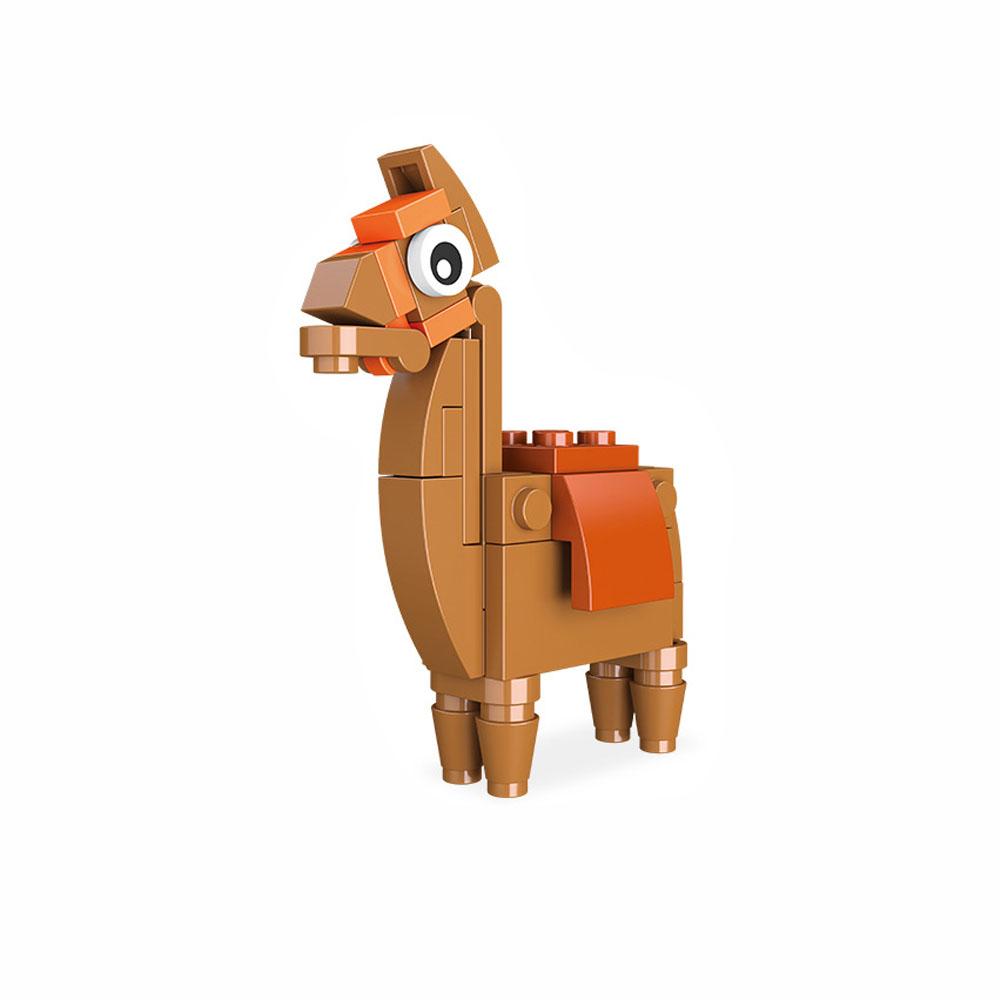 Creative Zoo Building Blocks Animal Model Set – Rhinoceros Goose Milch Cow Children's Assembled Toys, Fun Animal Ornaments