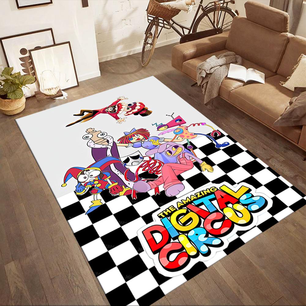 Digital Circus Floor Mat Perfect for Living Rooms Kitchen Game Room Outdoor Antislip Carpet Anime Office Decor Perfect Gift for Women/Men