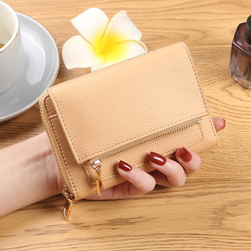Soft Face Zero Wallet for Women, Short Zipper Bag, Fashionable Handbag, Card Slot Women's Bag