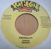 7inch Record GHOST - Emorality NONE Kickin Producti Jamaica Reggae, Ska & Dub Used