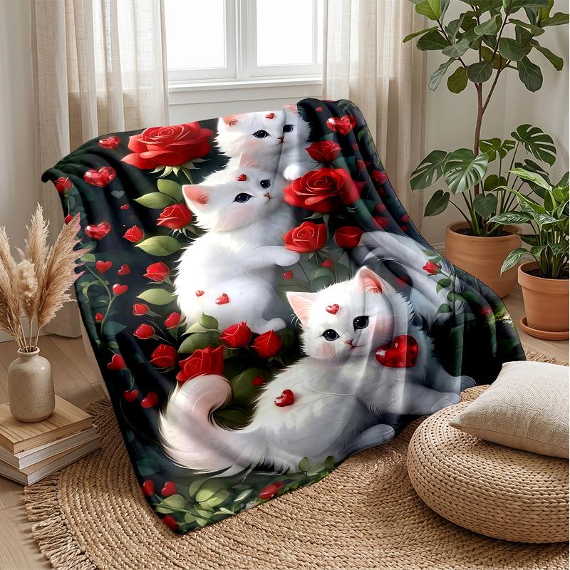 Lavender Dreams Theme blanket Lightweight Warm Flannel Blanket Decorative Throw Blanket for Home Decoration