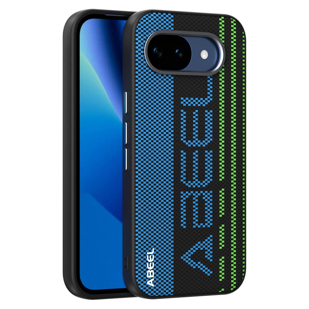 ABEEL For Google Pixel 10a Magnetic Case Micro-Embossing 6D Printed PC TPU Aluminum Alloy Leather Phone Cover