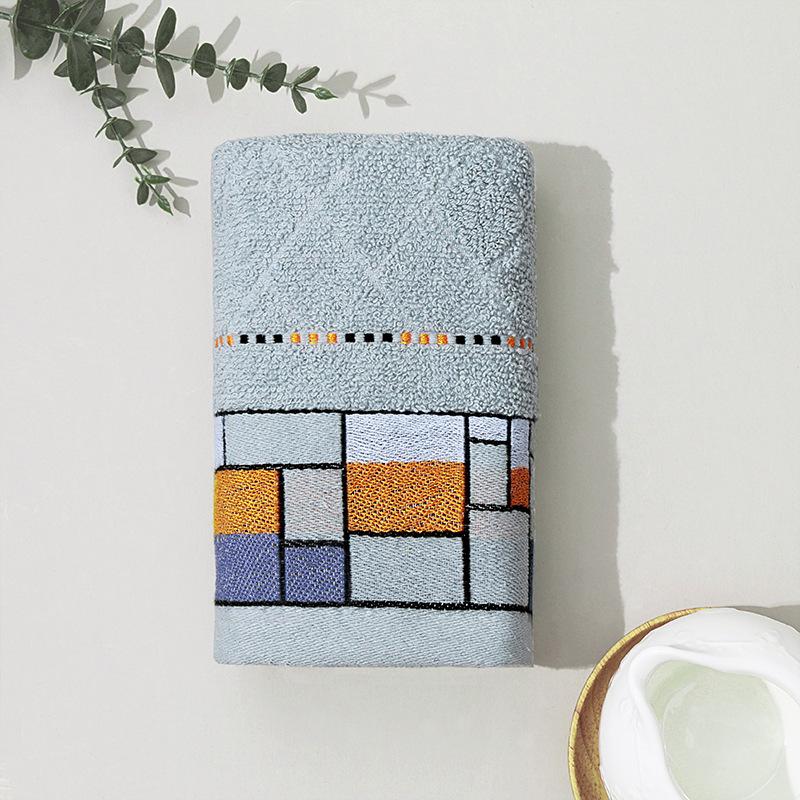 1 PC Cotton Towel Soft Absorbent Thickened Household Polyester Cotton Face Towel Cotton Towel Comfortable Textile Towels for The Home