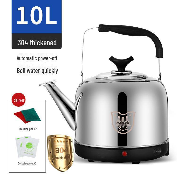 304 Stainless Steel Electric Whistling Kettle, Large Capacity with Auto Power-Off & Insulation for Home Use