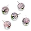 5pcs/lot 20*29mm Crystal Glass Real Dried Flower Round Shape Pendants for DIY Handmade Jewelry Bracelet Necklace Accessories