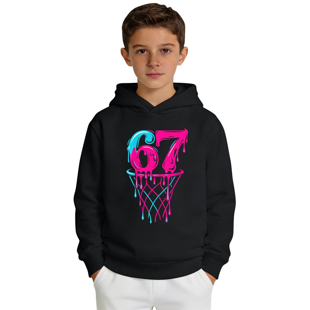 Boys' Printed Hooded Long,Sleeve Sweatshirt Casual Sports Comfort Sweatshirt