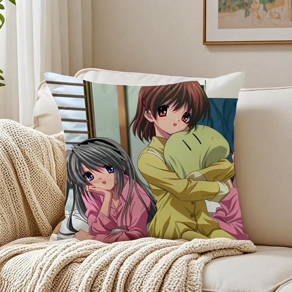 Cute Sweet Chinese Cartoon CClannad Cushion Cover Pillowcase Antidustmite living Room Sofa Decor Cushion Room