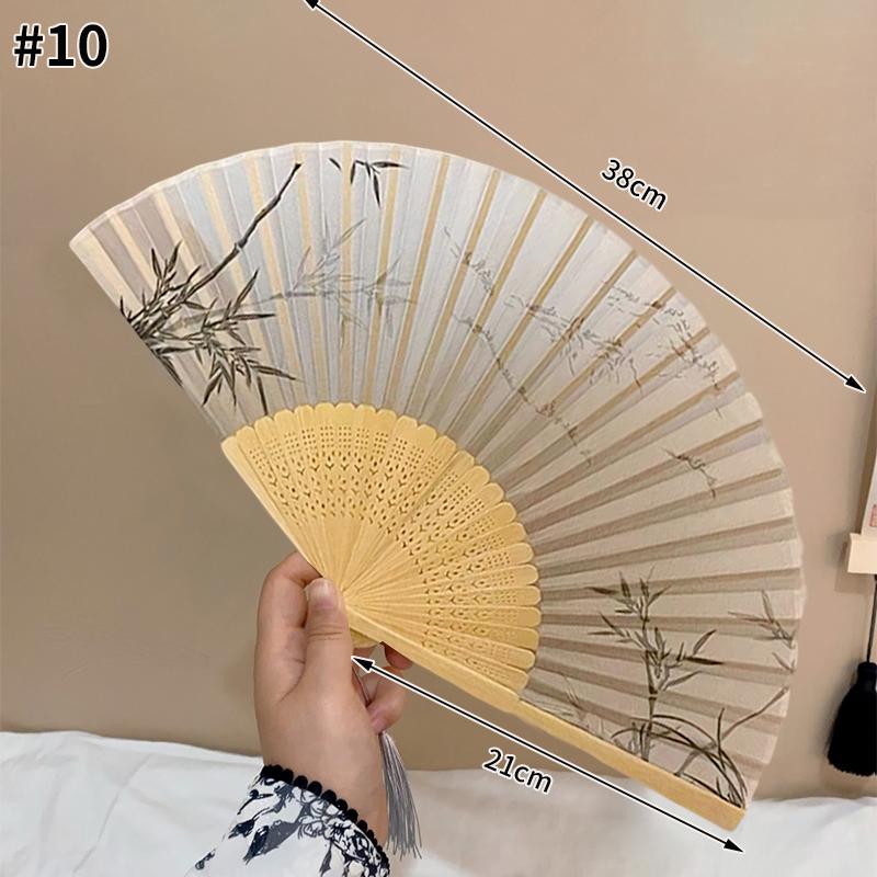 Decorative Sequin Fan Embroidery Fan Chinese Style Folding Fan Peacock Fans Sequin Dance Fan Hand Heldfan Performance Props