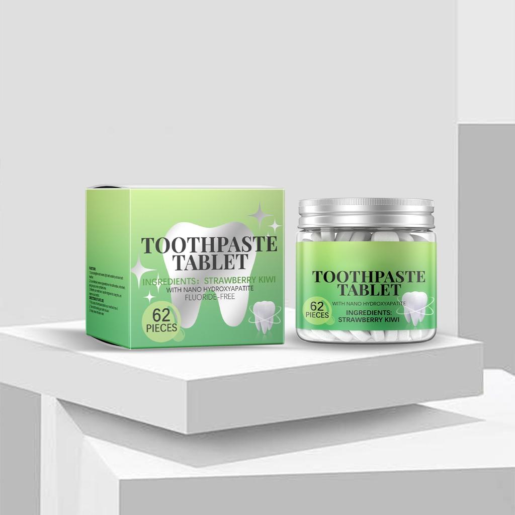 Toothpaste Tablets | Chewable Toothpaste Tablets For Fresh Breath | Fluoride Free | Nano Hydroxyapatite Toothpaste | 62 Tablets