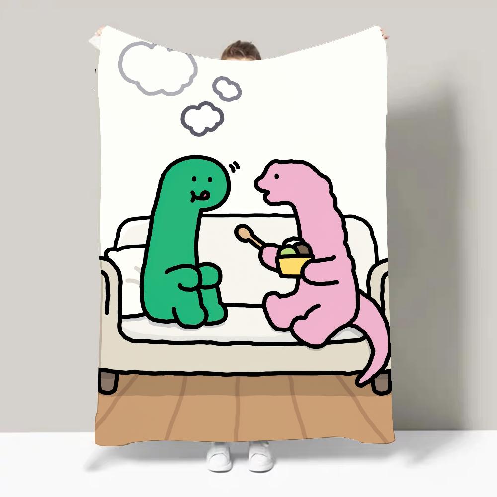 Cartoon J-Joguman Studio Cute Blanket Design Lightweight  For Dorms, Naps, Living Room, Office,Sofa,All-Season