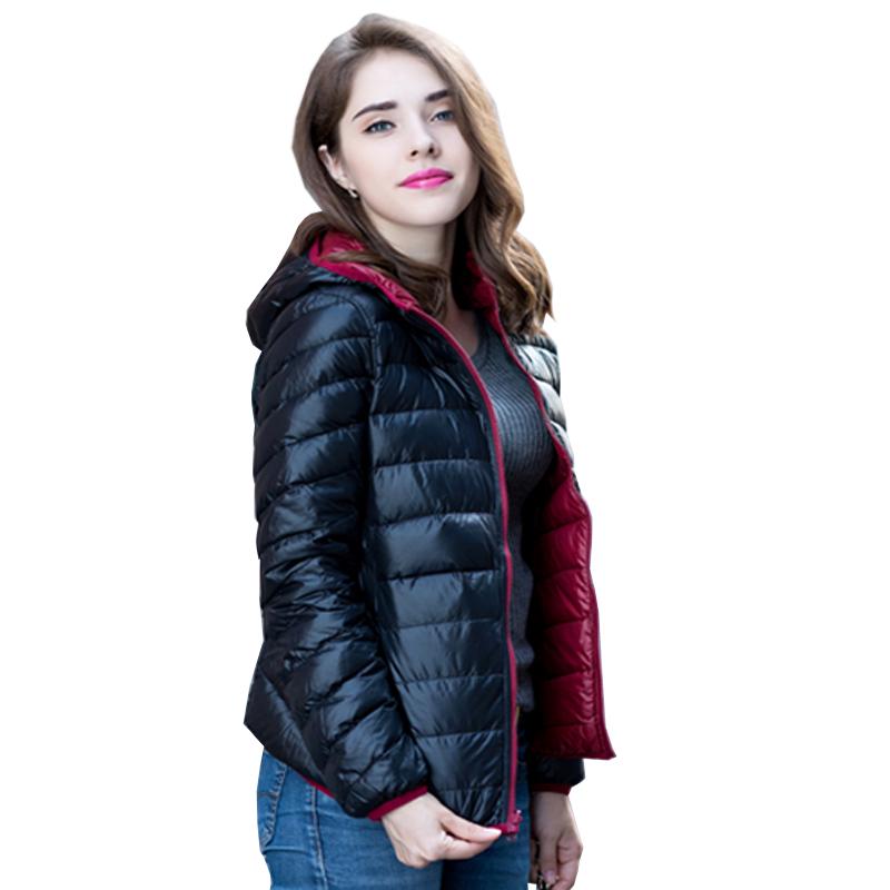 Women Ultra Light Down Jacket Double 