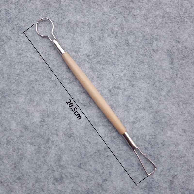 4Pcs/set Wood Handle Wax Pottery Clay Sculpture Carving Tool DIY Craft Set Wood Knife Double End Art Craft Clay Sculpting Tools