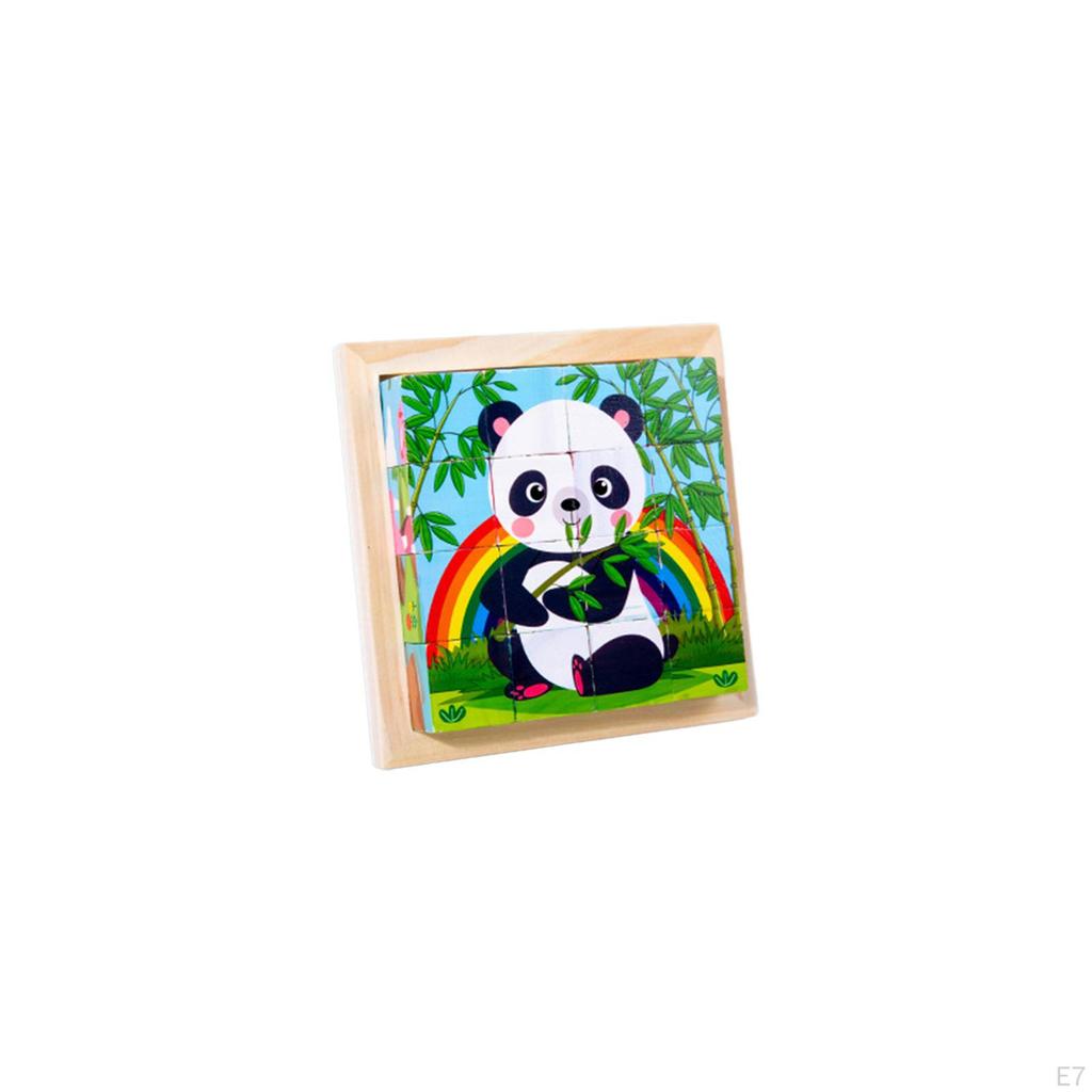 Montessori Wooden Puzzle Travel Toy Early Development Fine Motor Skills Gifts for Girls, Boys Kids