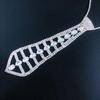 Elegant Tie Necklace with Sparkling Rhinestones for Formal Occasion Uniform Tie Punk Jeweled Chain Tie