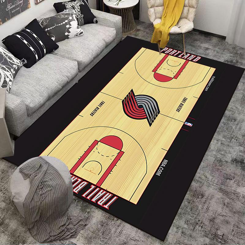 Portland Trail Blazers Court Rug Suitable As a Non-slip Mat for the Living Room or Bedroom Sofa