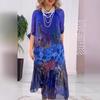 Women's Fashion Summer Spring 2/1 Sleeve O-Neck Casual Dresses