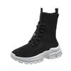 High-top socks shoes women's spring and autumn new thick-soled elastic boots casual and comfortable fly-woven sports short boots socks boots