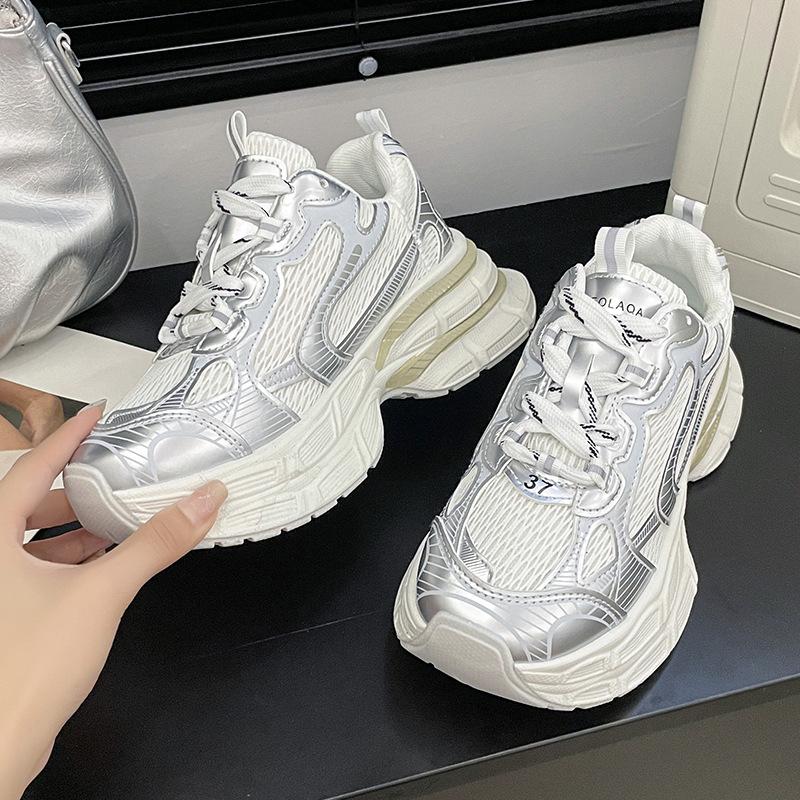 

Thick-soled small breathable Paris dad shoes women s 2025 spring and autumn new casual versatile polish old sports shoes 35