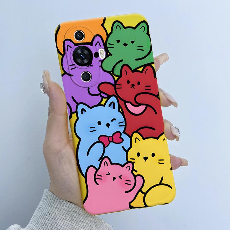 For Huawei Nova 12s Case FOA-LX9 Flower Girl Design Soft Silicone Cover For Huawei Nova 11 Nova11 Pro Ultra Nova12s Phone Cases