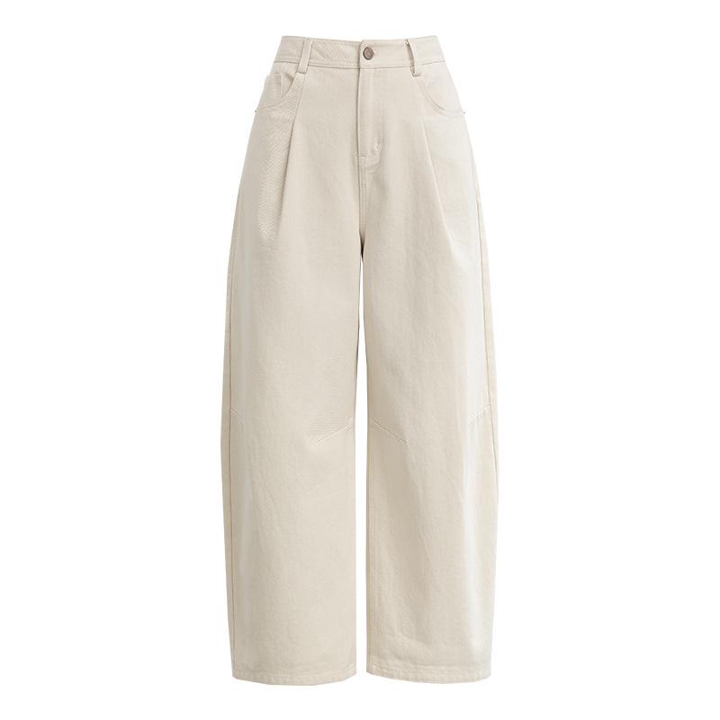 

Женские утягивающие хлопковые брюки Yi Fei с высокой талией - Однотонные, Корейский стиль, Для миниатюрных, Весна 2026 28