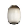 Japanese-Style Large Belly Glass Vase for Living Room Decor