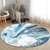 Realistic Earth Globe Moon Surface Starry Sky Round Carpet Mat Rug 3D Cosmic Home Decoration Living Room Bedroom Kids Room