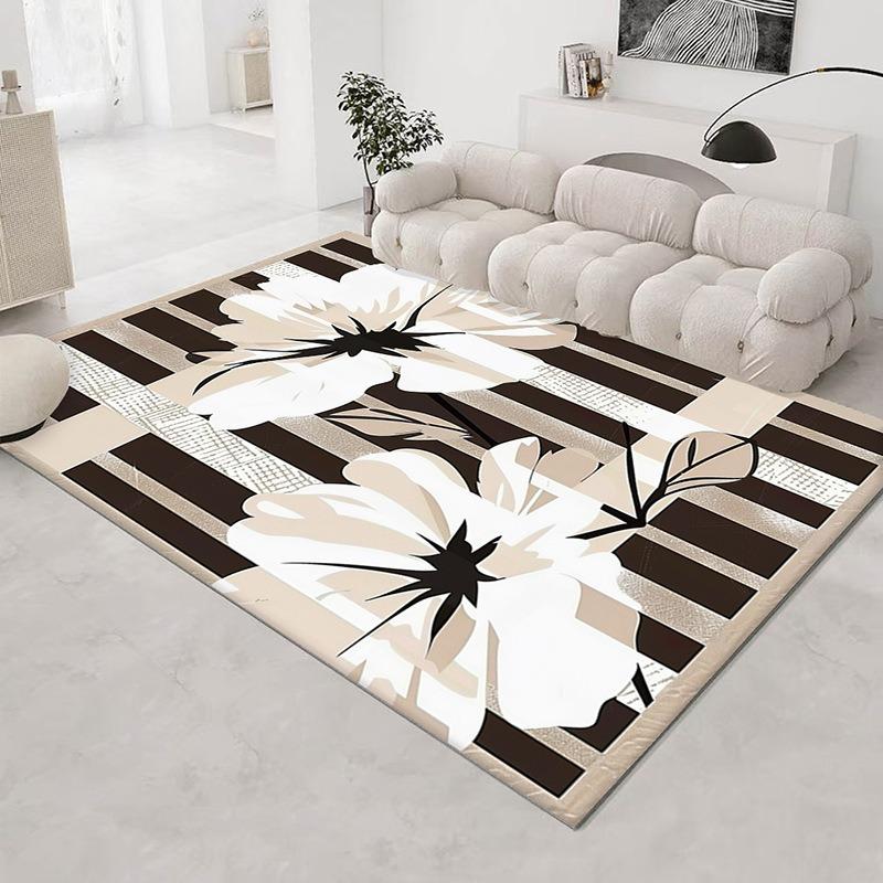 Europe Modern Style 3D Effect Flowers Carpet Living Room Sofa Bedroom Study Entrance Door Rug Non-slip Fashion Home Decor Mat