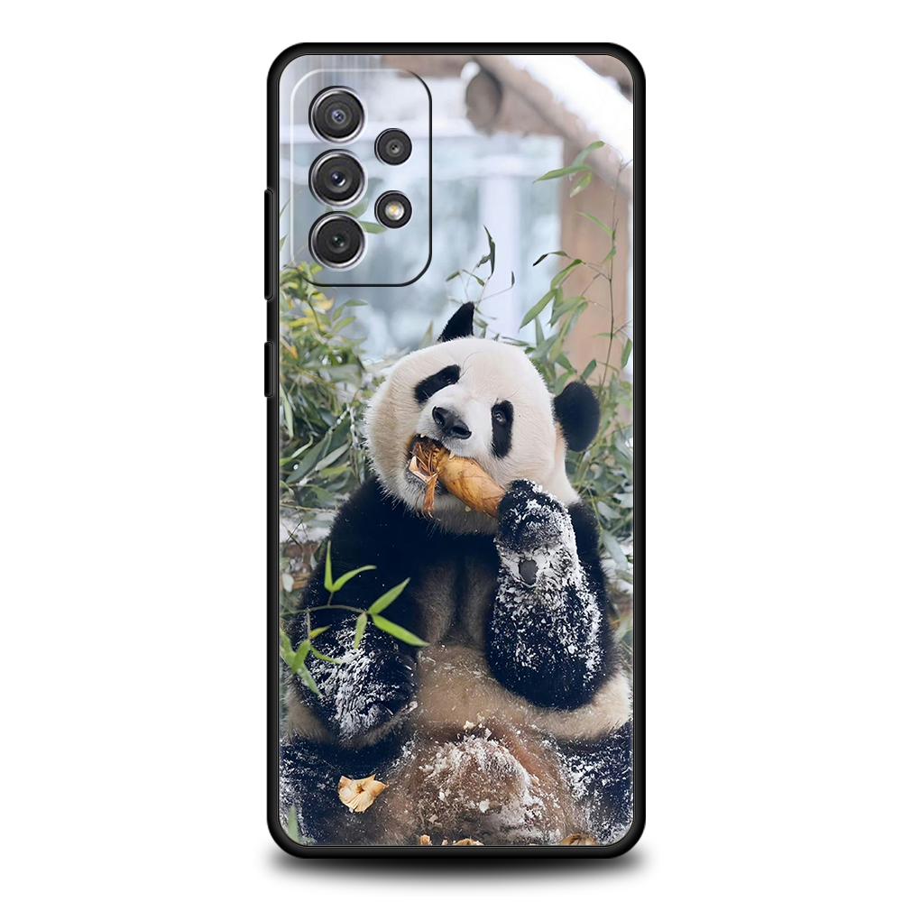 Phone Case For Samsung Galaxy A15 A13 A35 A55 A51 A71 A41 A31 A21S A03S A05 A17 A23 A25 A33 A53 A73 5G A07 4G Cover panda