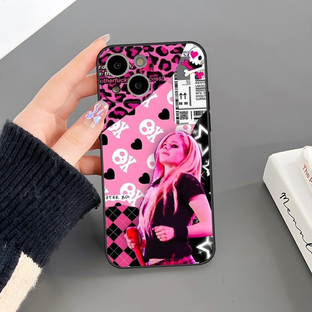 Singer Avril Lavigne Phone Case Fundas Design for iPhone 18 15 14 Pro Max 13 Mini 11 12 Xr X Xs 6s 6 7 8 SE Plus Back Cover