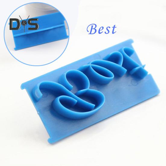 Non Stick 6Pcs/Set Fondant Mould Soft Plastic Happy Birthday Cake Decoration Mold