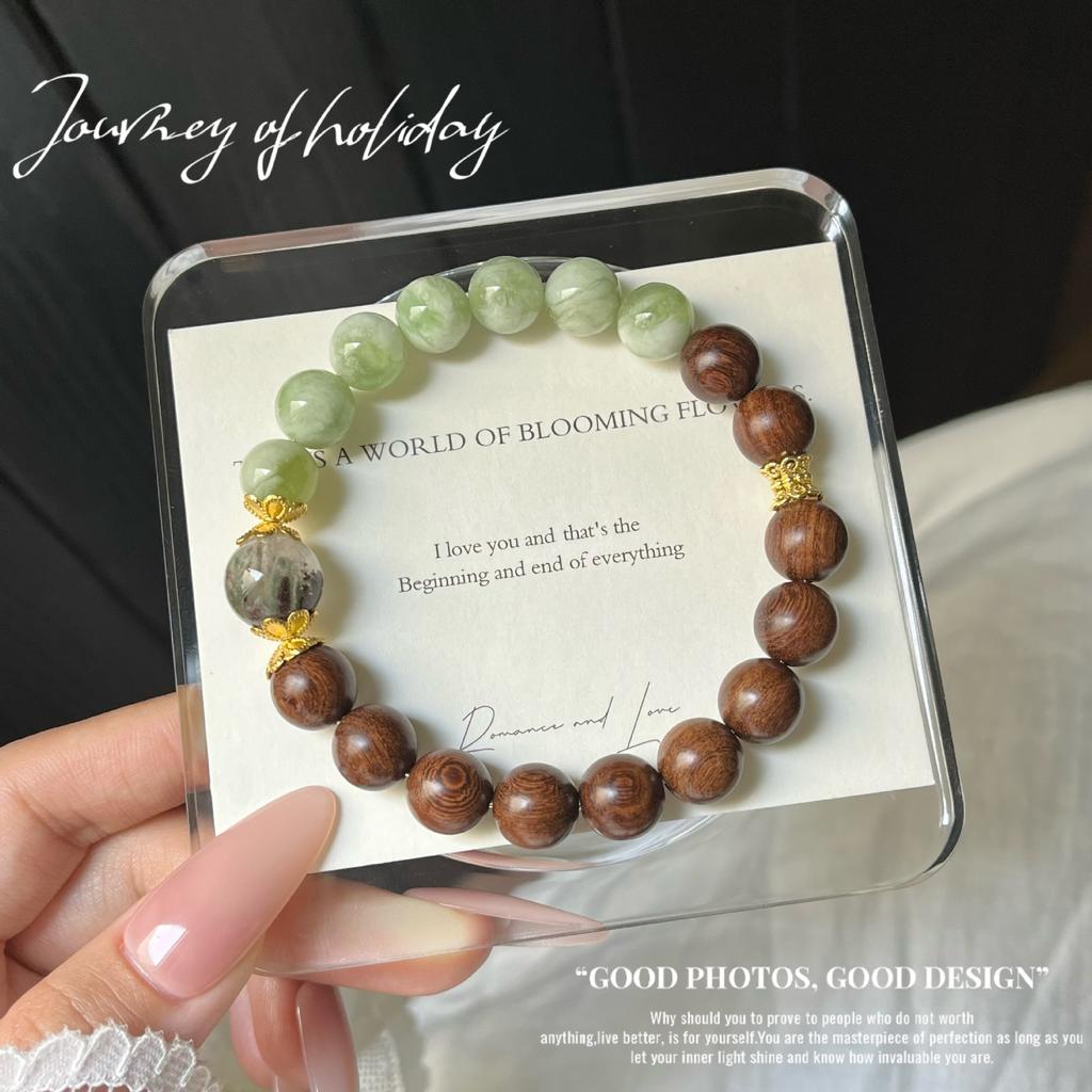 Green grape milk jade bracelet for girls, summer fresh and simple, single-loop niche light luxury high-end feel bracelet gift