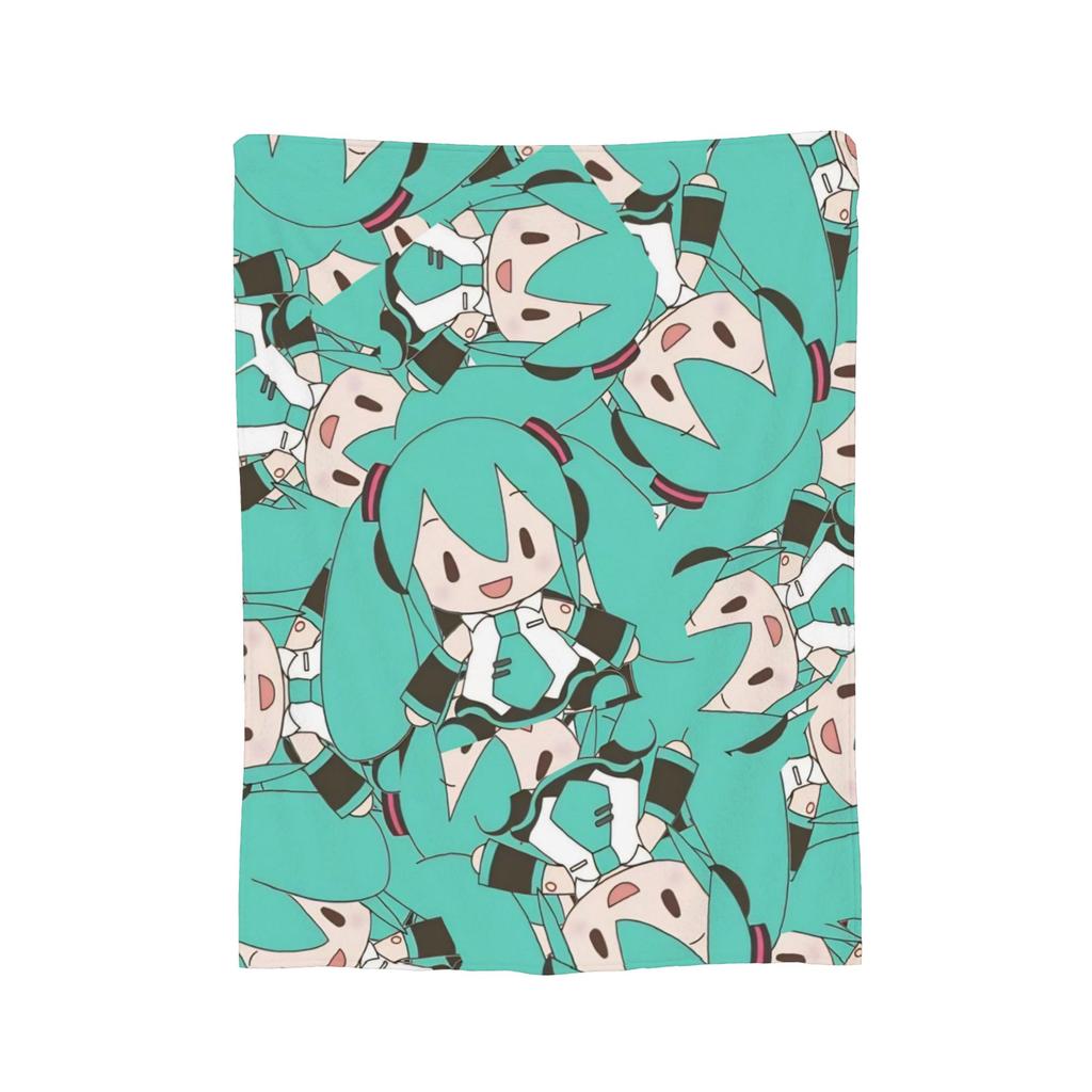 Hatsune Miku Anime Fashion Blankets Fleece Winter Multi-function Super Soft Throw Fashion Blanket for Home Bedroom Rug Piece