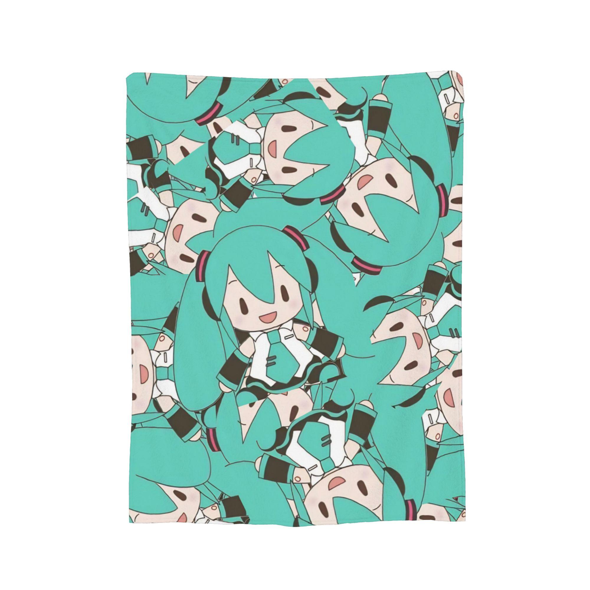 

Hatsune Miku Anime Blankets Fleece Winter Multi-function Super Soft Throw Blanket for Home Bedroom Rug Piece 75x90cm