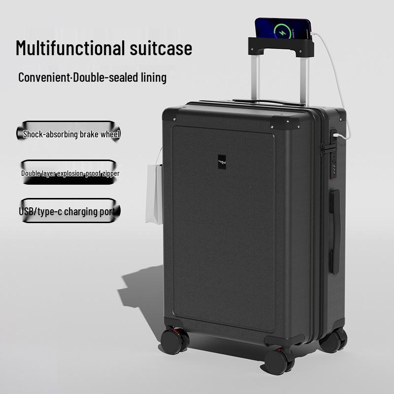 

26-Inch Unisex Suitcase with Universal Wheels and Combination Lock - Large Capacity Trolley Case for Students 20-inch