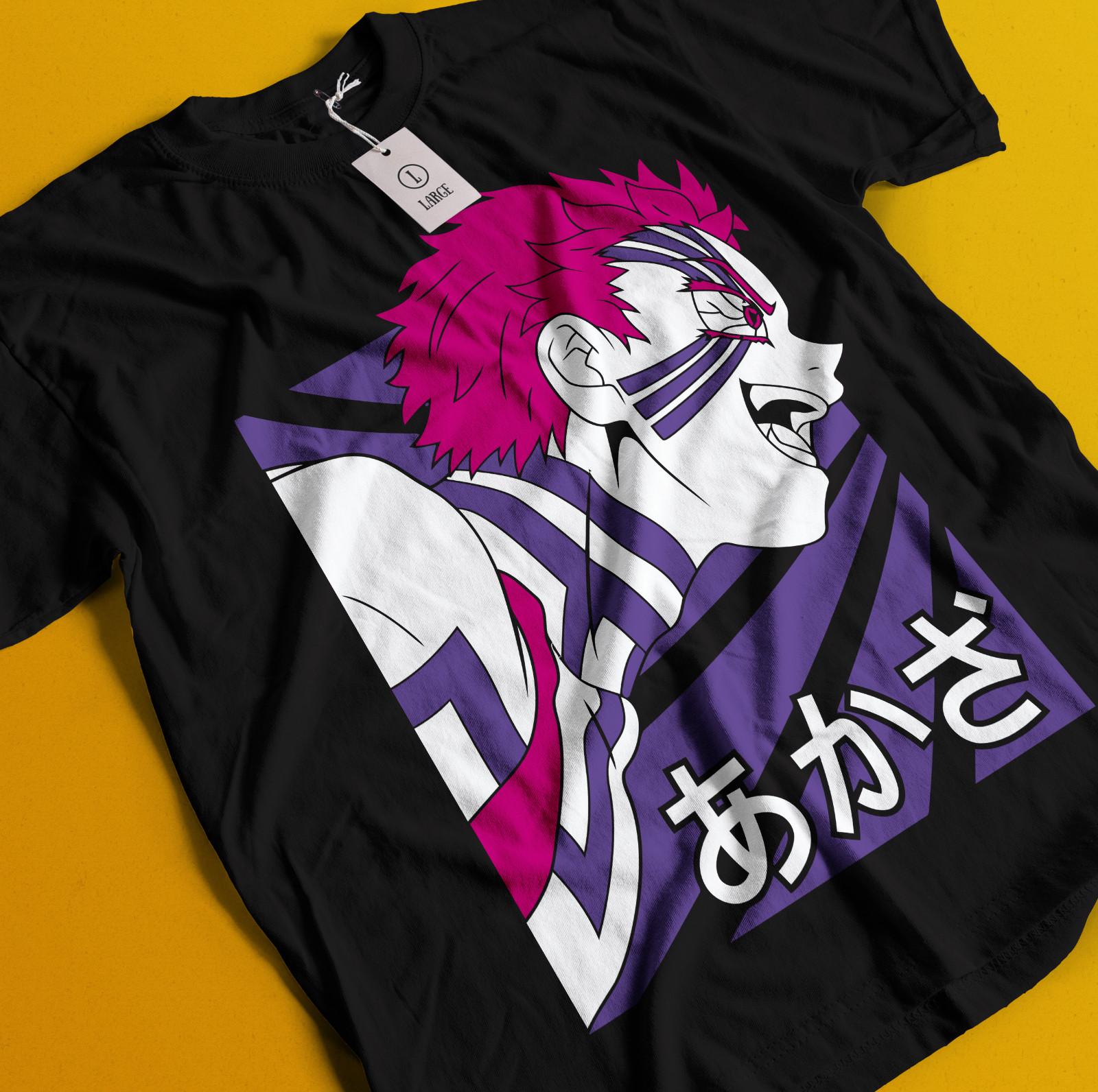 

Demon Slayer Shirt Akaza Upper Moon 3 Tshirt Zenitsu T-Shirt Mens Womens Tees Top Muzan Tanjiro Doma 3XL