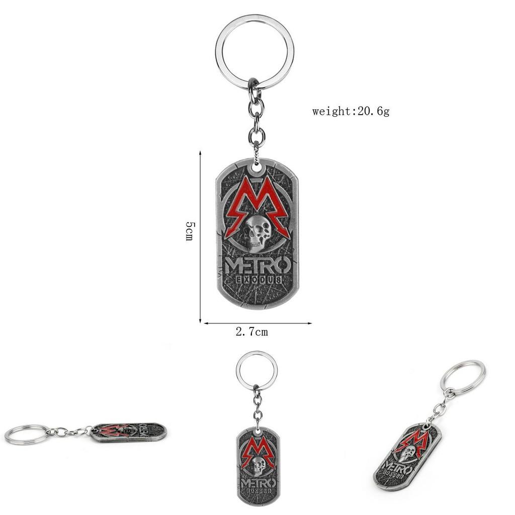 Collier Pendentif Crâne Metro Exodus Avec Design Géométrique en Alliage Pour les Fans de Jeu