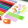 12/37pcs Ergonomic Crochet Hook Set Extra Long Kit Crochet Needles Knitting Crochet Tricot Accessories For Beginners Comfortable