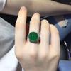 [Pure Desire] Temperament Fashionable Big Pigeon Egg Natural Chalcedony Ring Live Plated 925 Silver Women's Versatile Ring