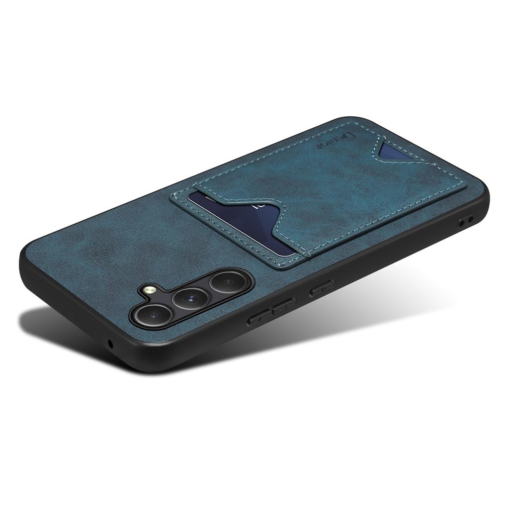 DENIOR For Samsung Galaxy A55 5G Case Card Slot Leather Coated TPU Phone Cover