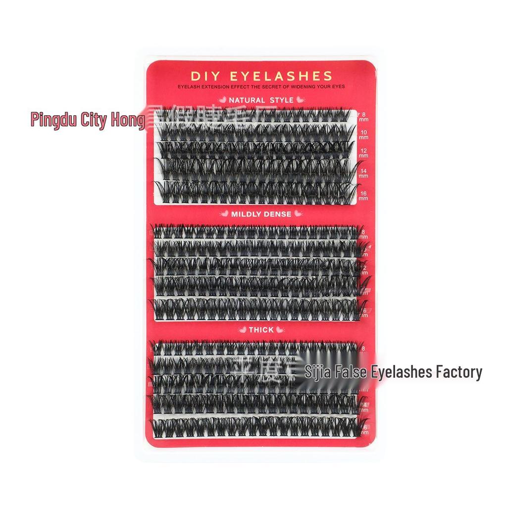 DIY Single Cluster False Eyelashes Set - 60D/80D Self-Grafting Lashes with Large Capacity
