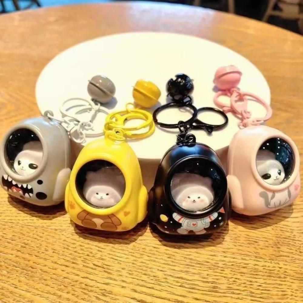 Knock Cute Bear Schoolbag Night Light Keychain Bag Pendant Internet Celebrity Atmosphere Light Keychain Car Keychain