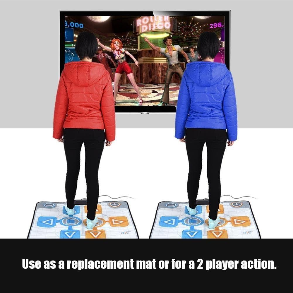 Dance Mat, Double Person Non-Slip Dance Dancing Pad Mat Dance Active Life Pad Controller with USB Dancing Step Pads To PC for Wii Console Game