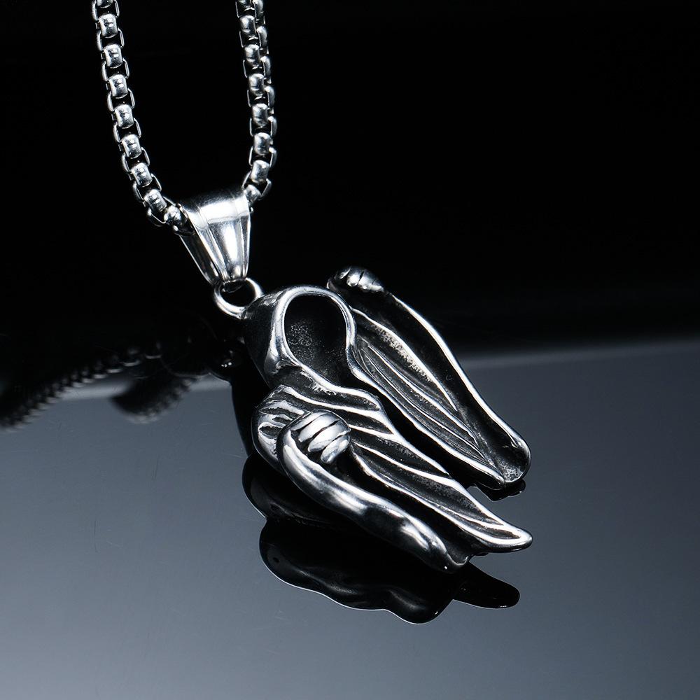 Crow Jewelry European and American Fashion Hip-Hop Death Cloak Necklace Retro Pendant